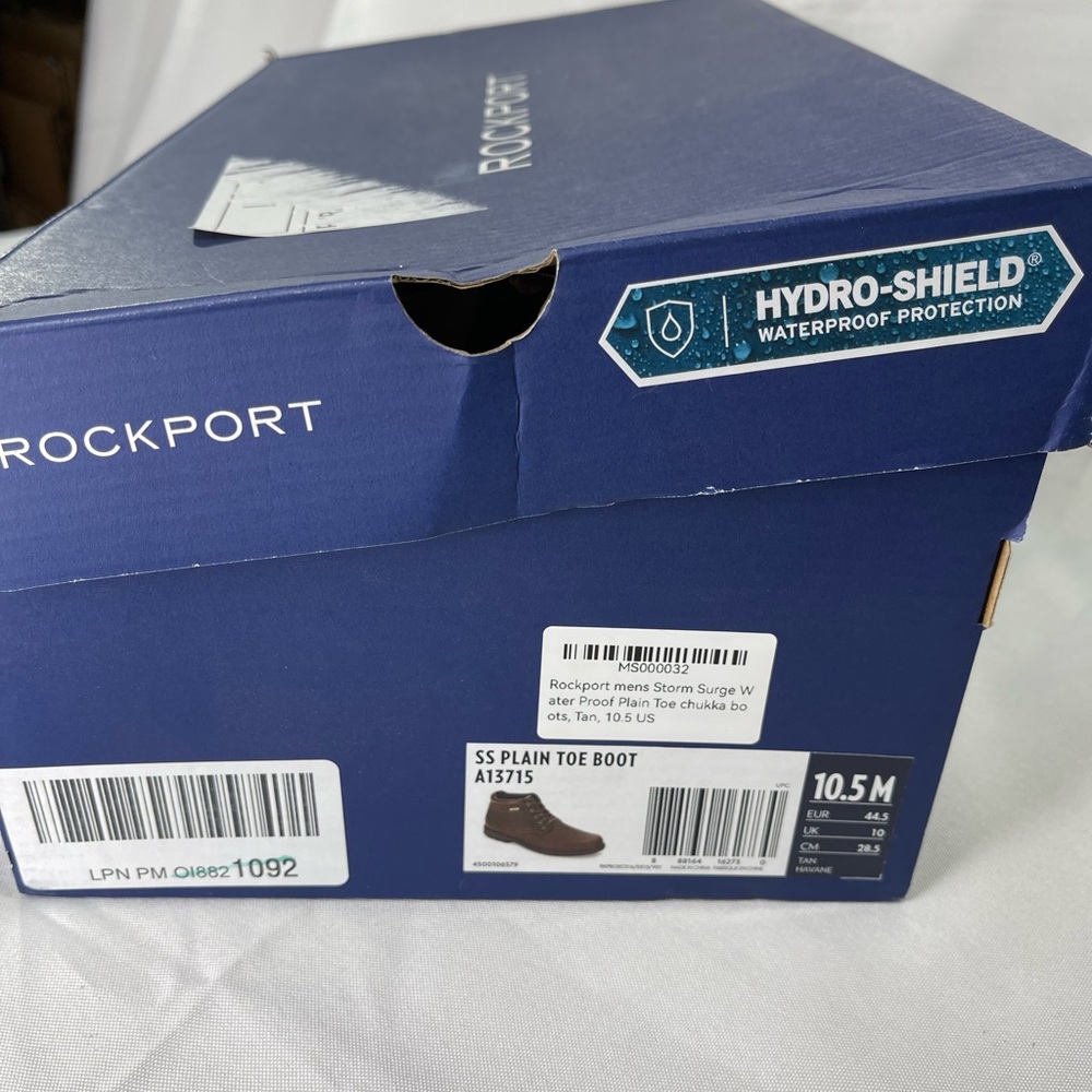 Rockport Men’s Storm Surge Waterproof Plain Toe Boot. Tan Brown. Size 10… - Picture 7 of 7